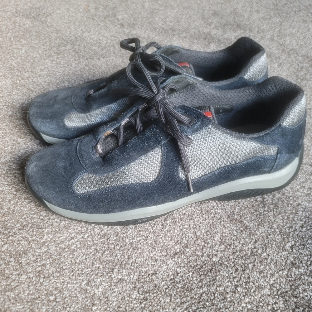Stylish Men's Dark Gray  Prada Sneakers
